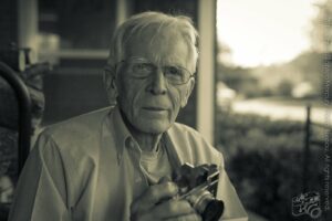 Joe Crumley with his trusty Leica M4-P.