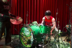 Akihiko Sets up His Drums