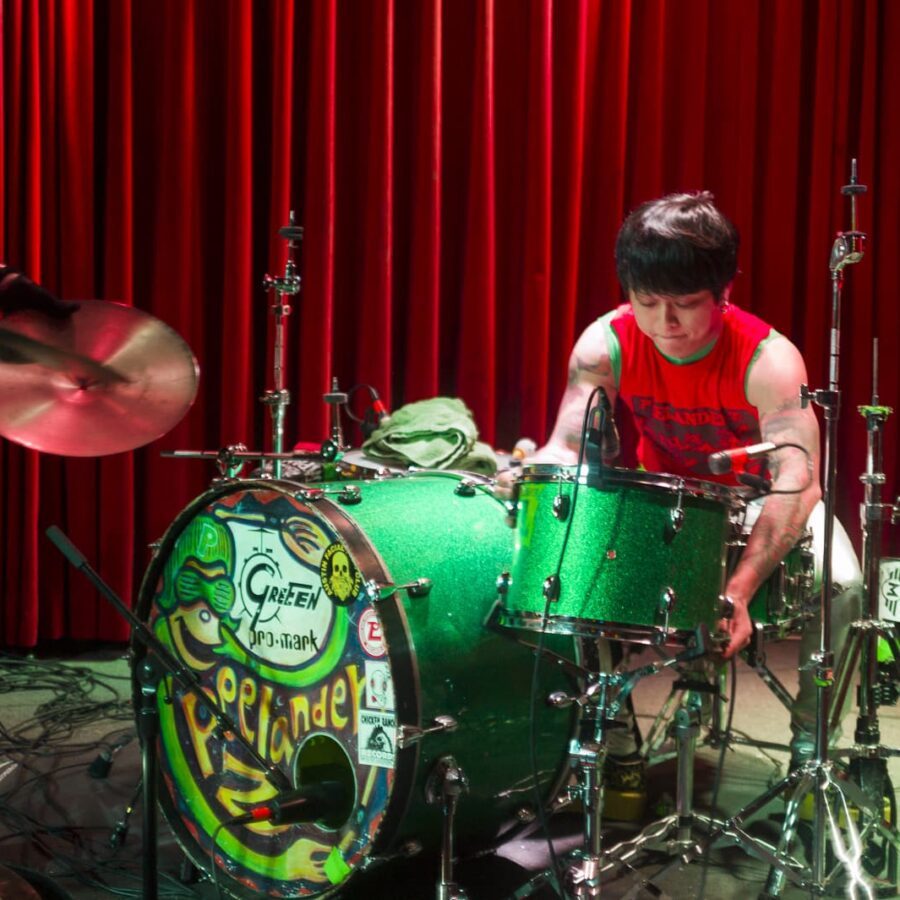 Akihiko Sets up His Drums