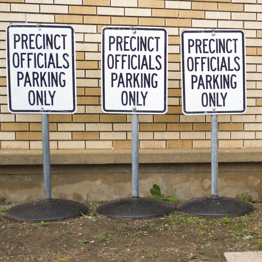 Precinct Officials Parking Only