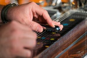 Geoff Queen Lap Steel (Detail) — 21st Annual Woody Guthrie Festival, 2018