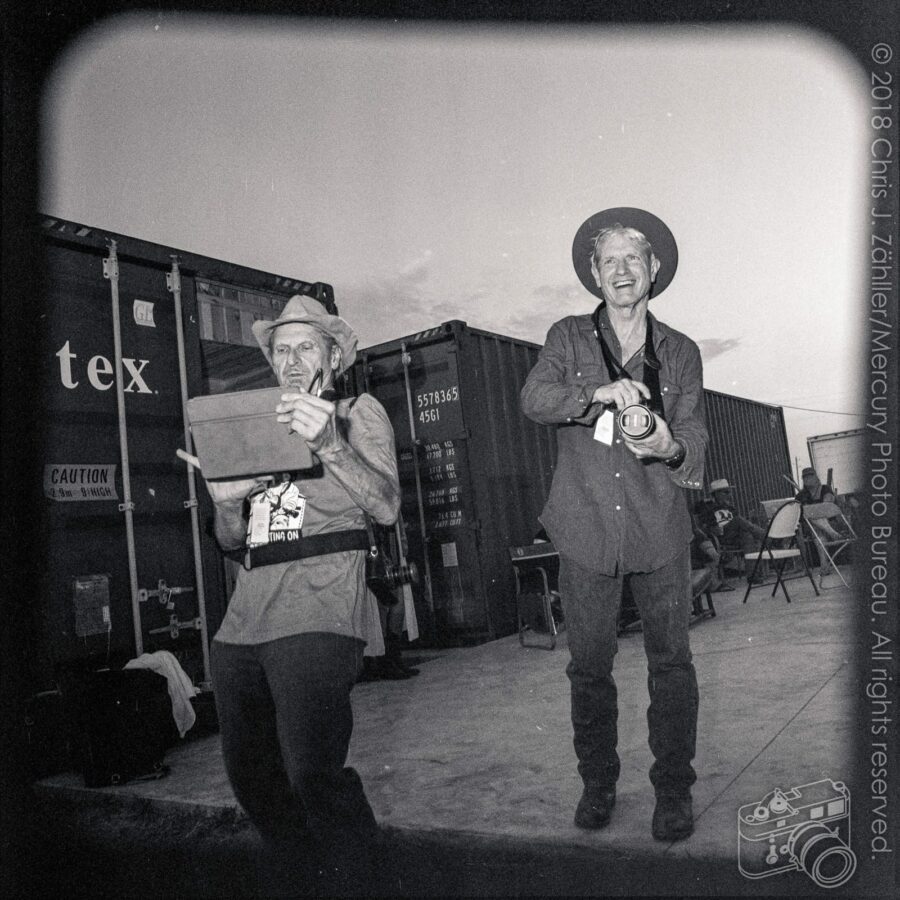 Butch Hancock & Sam Baker — Backstage at the 21st Annual Woody Guthrie Festival, 2018