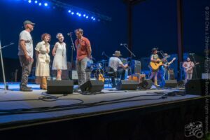 Jared Tyler, Nellie Marie Clay, Ken Pomeroy, & Jason Scott Provice Backing Vocals for Carter Sampson — 21st Annual Woody Guthrie Festival, 2018