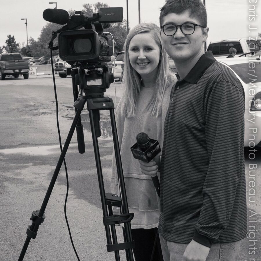 Lauren Linvell & Kyle Payne of the OU NIghtly on the Beat — Cleveland Co., Oklahoma 2018 Midterm Election Early In-Person Absentee Voting