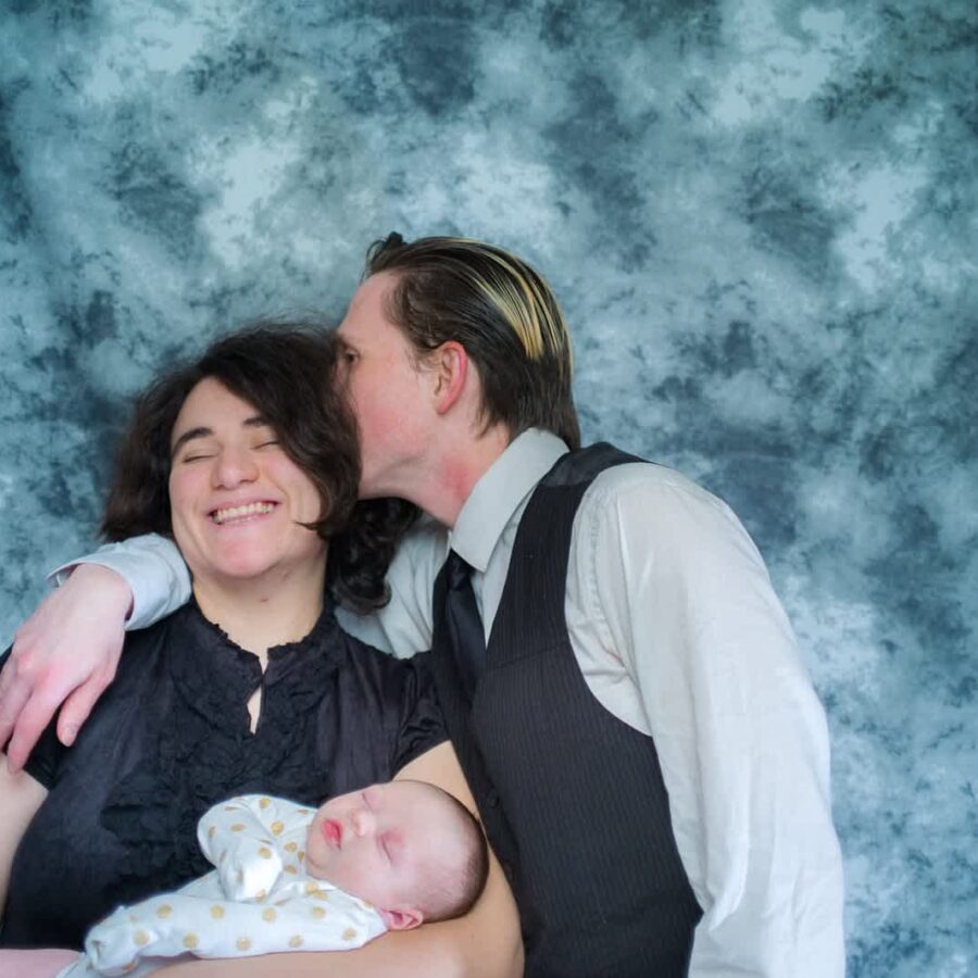 Goad Family Portrait (Kissing) — Newborn Portrait at 3½ Weeks Old