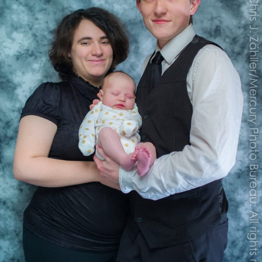Goad Family Portrait — Newborn Portrait at 3½ Weeks Old