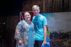 Lauren Lee & 3rd Place Winner Kelby Vass — Kids’ Songwriting Contest Awards Announcement, 21st Annual Woody Guthrie Festival, 2018