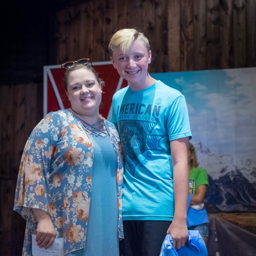 Lauren Lee & 3rd Place Winner Kelby Vass — Kids’ Songwriting Contest Awards Announcement, 21st Annual Woody Guthrie Festival, 2018