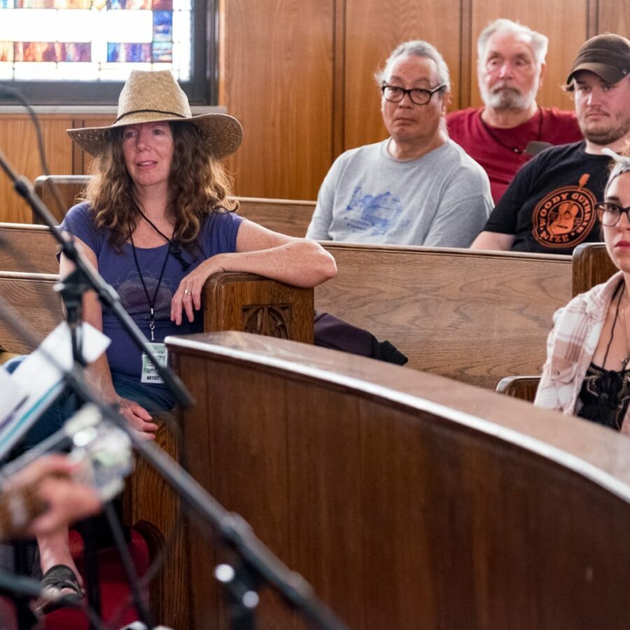 Jeannie Burns in Audience — 21st Annual Woody Guthrie Festival, 2018