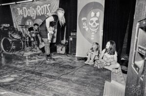 Kelly talking to Kids on Stage — The Dollyrots at the 89th St Collective