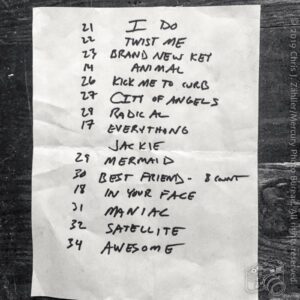 Phone capture of Dollyrots Setlist, 89th St Collective