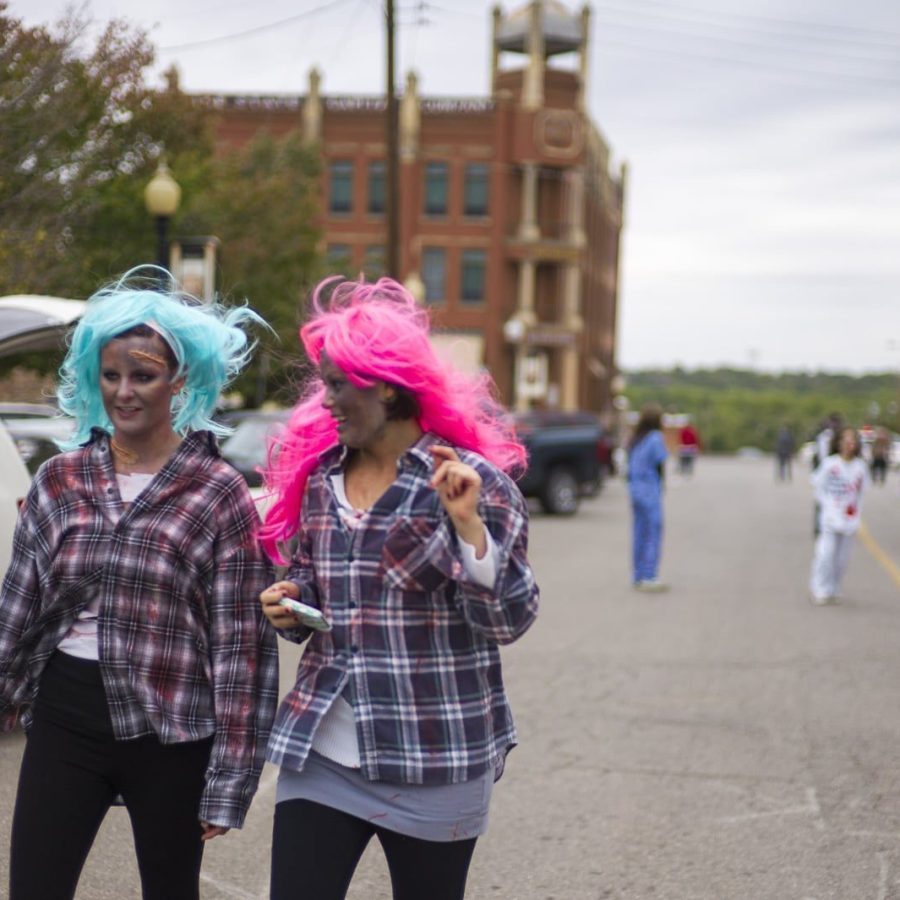 Zombies with Fluorescent Wigs — Oklahoma’s Premier Zombie Race: Zombie Bolt 5K, Guthrie, Oklahoma