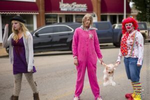 Girl, Bear, & Clown (I) — Oklahoma’s Premier Zombie Race: Zombie Bolt 5K, Guthrie, Oklahoma