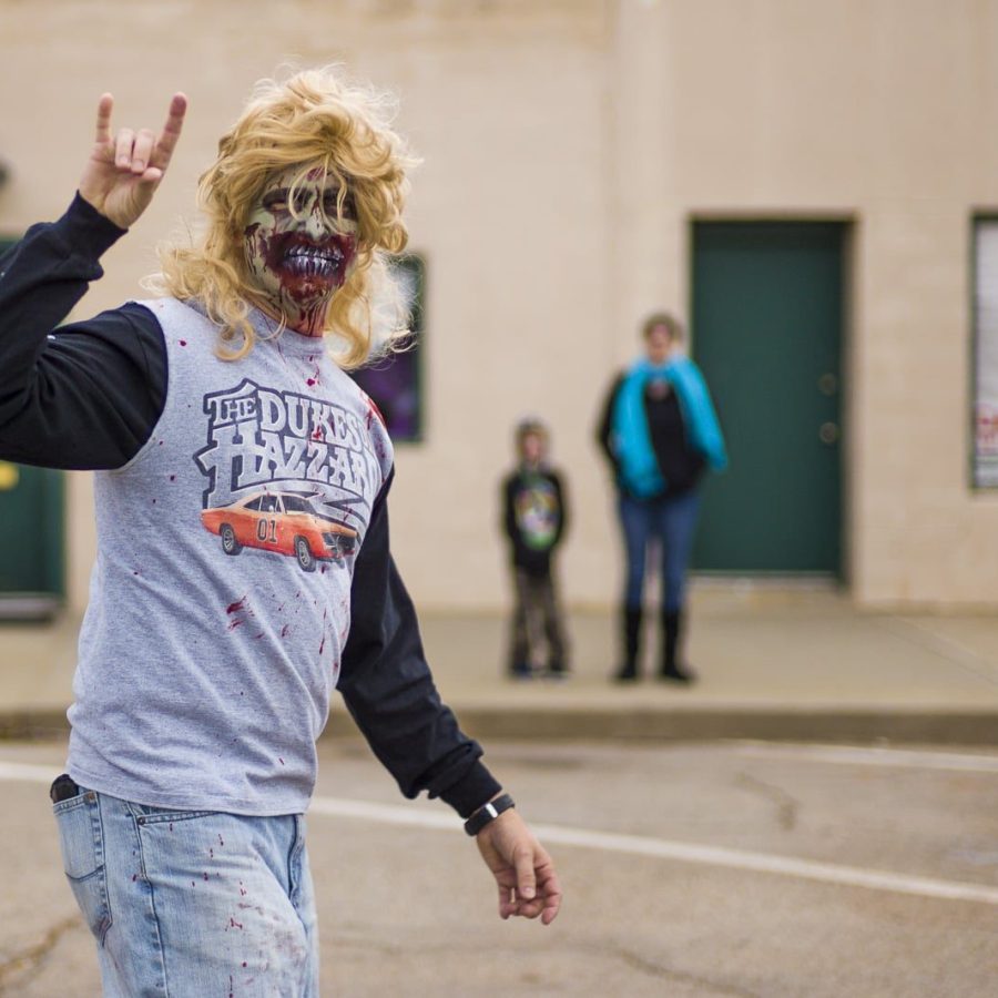 Sign of the Horns — Oklahoma’s Premier Zombie Race: Zombie Bolt 5K, Guthrie, Oklahoma