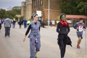 Green Zombie Girl — Oklahoma’s Premier Zombie Race: Zombie Bolt 5K, Guthrie, Oklahoma