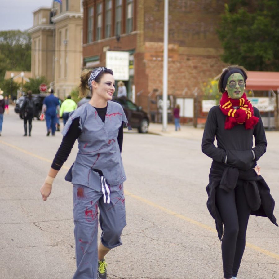 Green Zombie Girl — Oklahoma’s Premier Zombie Race: Zombie Bolt 5K, Guthrie, Oklahoma