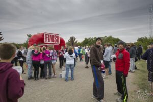 Crowd at Finish Line (I) — Oklahoma’s Premier Zombie Race: Zombie Bolt 5K, Guthrie, Oklahoma