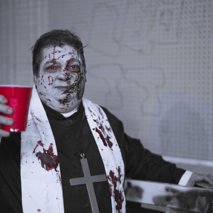 Bruce Nobles, Zombie Priest (Cheers) — Zombie Bolt After Life Party, Guthrie, Oklahoma