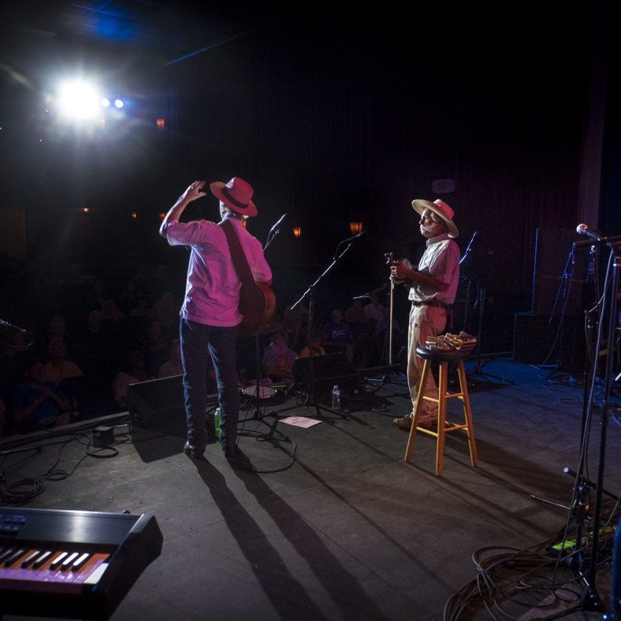 Larry & Pete, Seen from Upstage — 22nd Annual Woody Guthrie Festival, 2019