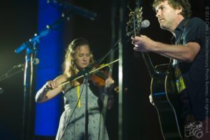Megan & Tim (III) — Tim Easton at the Crystal Theatre, Woody Guthrie Folk Festival 16
