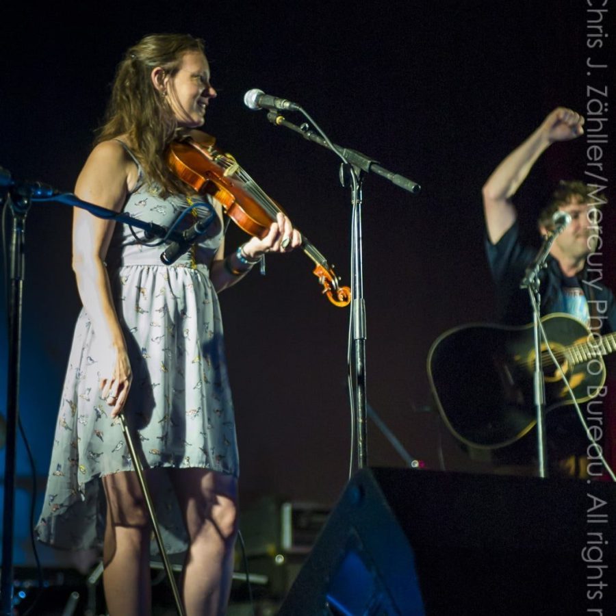 Megan & Tim (V) — Tim Easton at the Crystal Theatre, Woody Guthrie Folk Festival 16