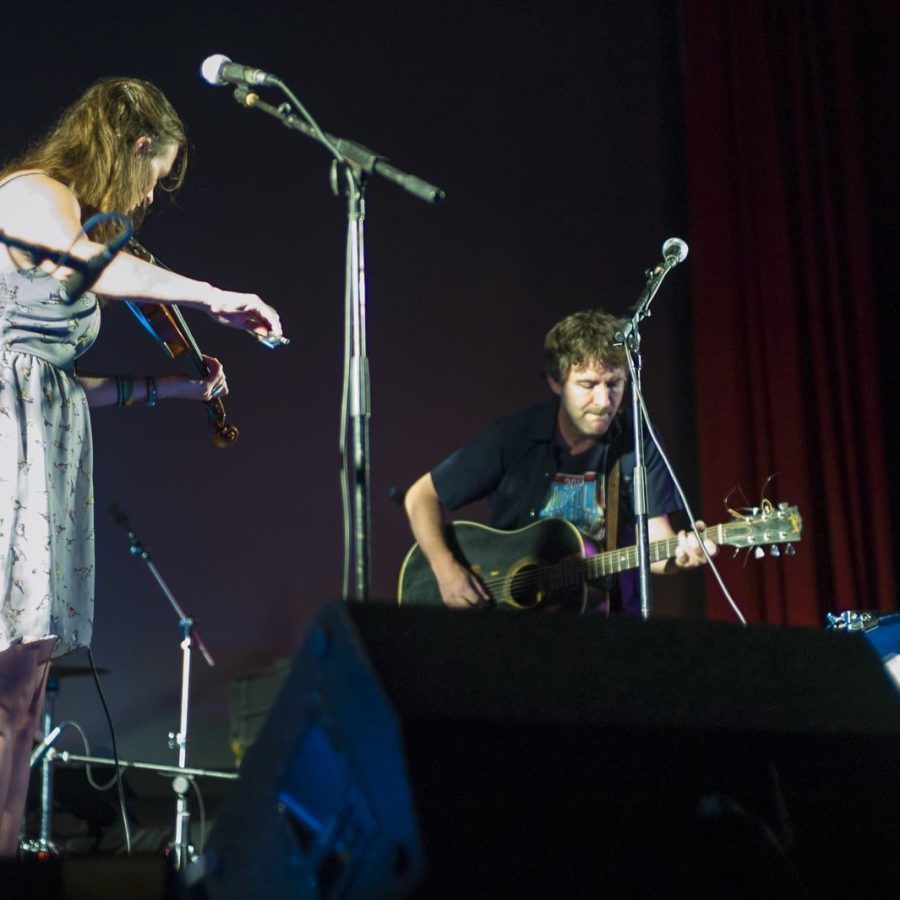 Megan & Tim (IX) — Tim Easton at the Crystal Theatre, Woody Guthrie Folk Festival 16