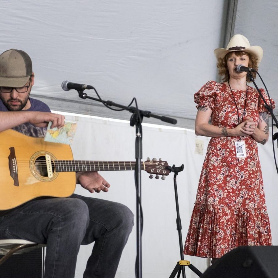 Nellie Marie Clay Introduces Andy Adams — 22nd Annual Woody Guthrie Festival, 2019