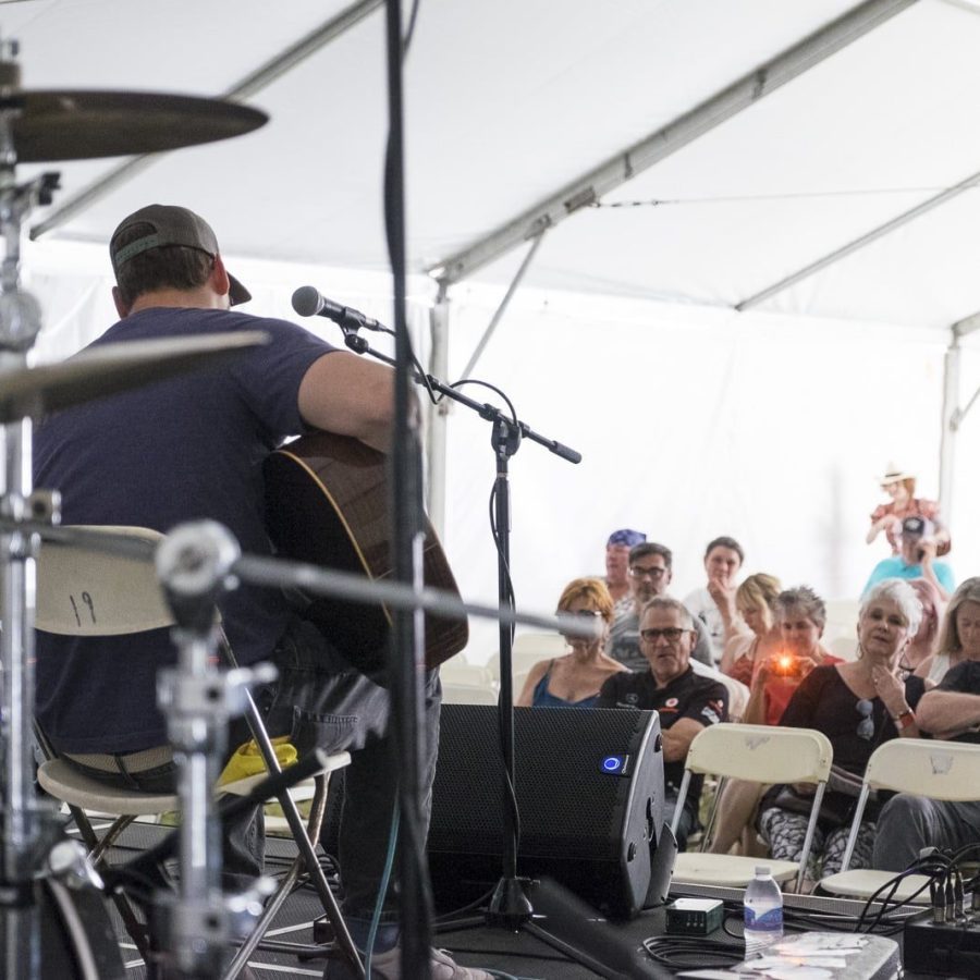 Andy Adams View from Upstage — 22nd Annual Woody Guthrie Festival, 2019