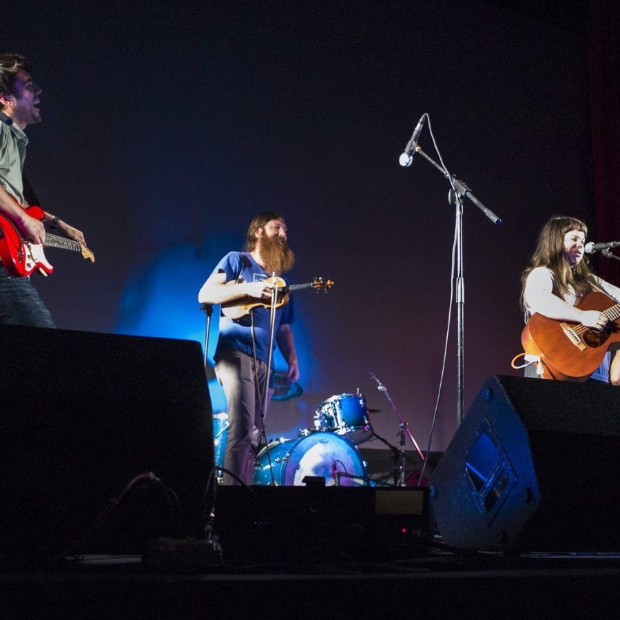 Kyle, Daniel, Samantha, & John (II) — Samantha Crain at the Crystal Theatre, Woody Guthrie Folk Festival 16