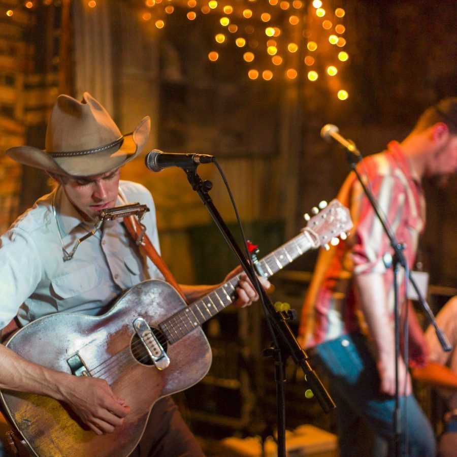 Harmonica Solo — Sam Doores + Riley Downing & the Tumbleweeds at the Brick Café, Woody Guthrie Folk Festival 16