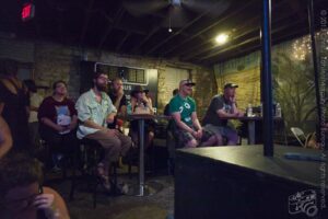 Audience — Sam Doores + Riley Downing & the Tumbleweeds at the Brick Café, Woody Guthrie Folk Festival 16