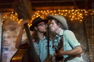Dan & Sam — Sam Doores + Riley Downing & the Tumbleweeds at the Brick Café, Woody Guthrie Folk Festival 16
