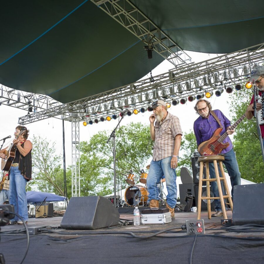 Steve Fisher, Lori Holyfield, John Williams, Don Morris, & T. Z. Wright — 17th Annual Woody Guthrie Folk Festival, 2014