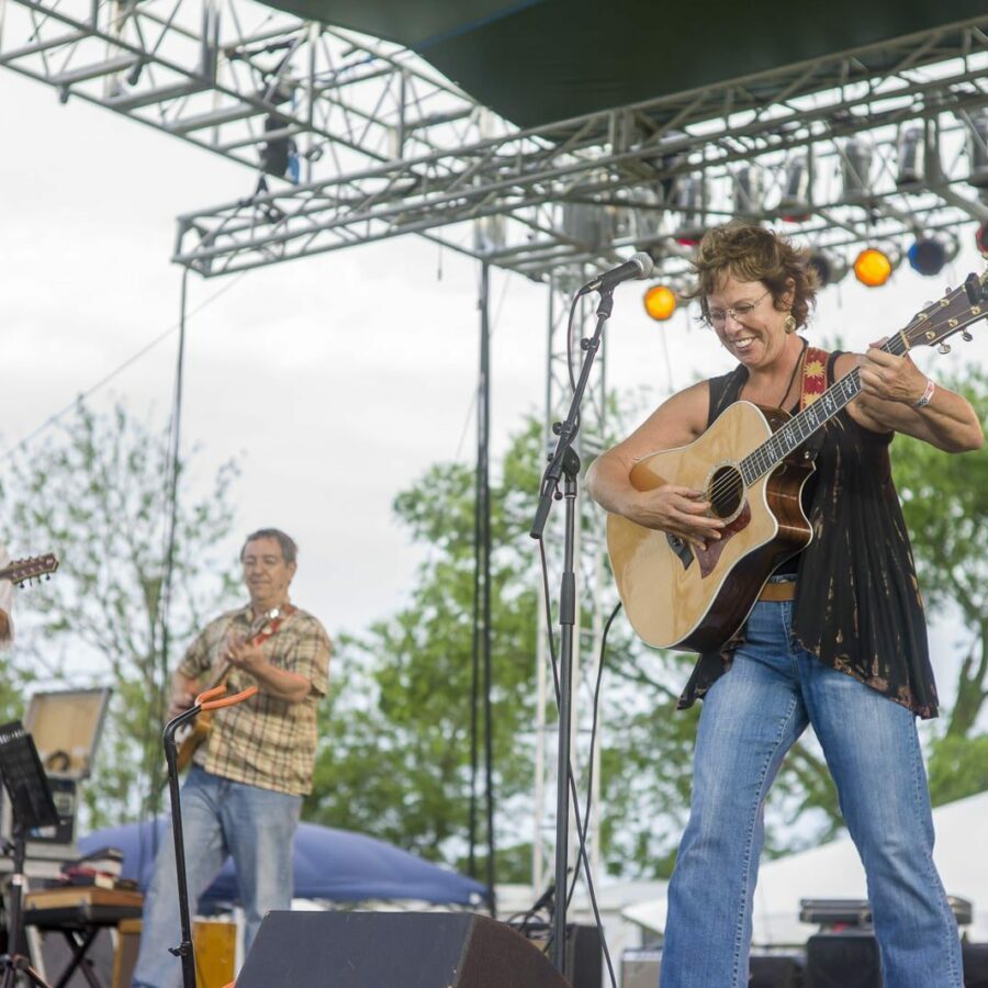 Steve Fisher, Terry “Buffalo” Ware, & Lori Holyfield (II) — 17th Annual Woody Guthrie Folk Festival, 2014