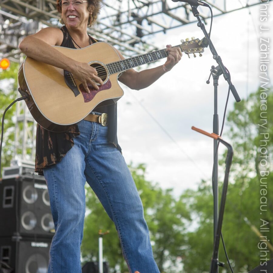 1st-place songwriting contest winner Lori Holyfield — 17th Annual Woody Guthrie Folk Festival, 2014