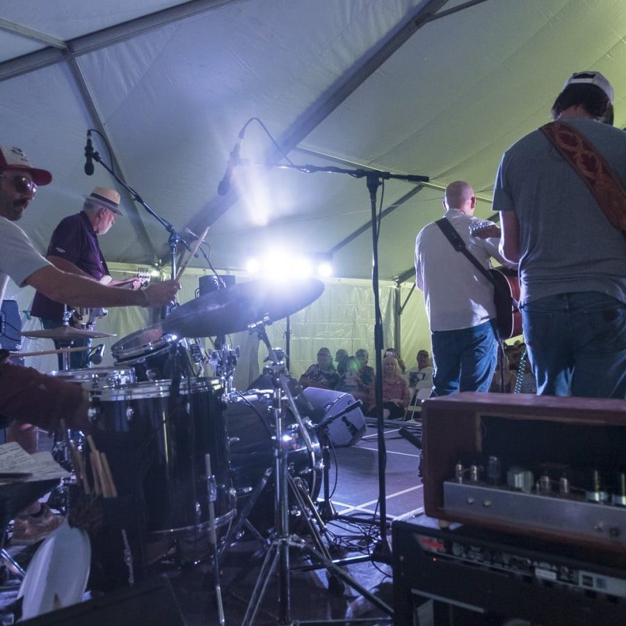 Jared Tyler Band (View from Upstage Right) — 22nd Annual Woody Guthrie Festival, 2019