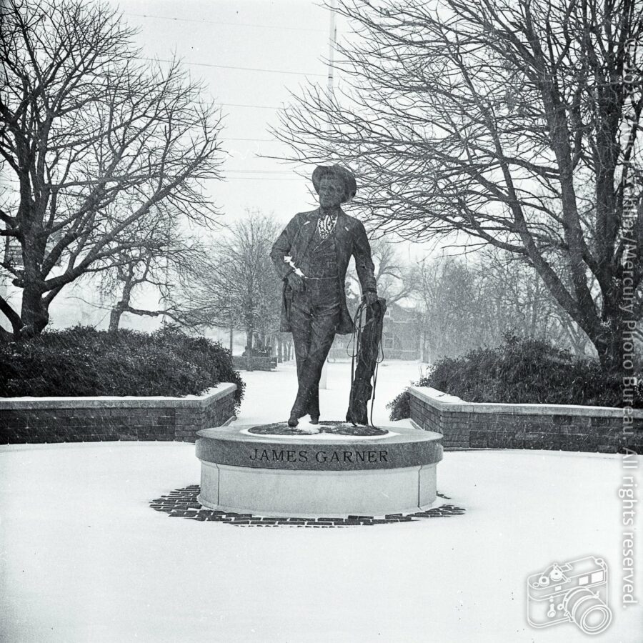 James Garner Memorial in Snow, Valentine’s Day 2021