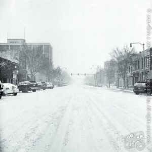100 Block of East Main Street in Snow, Valentine’s Day 2021