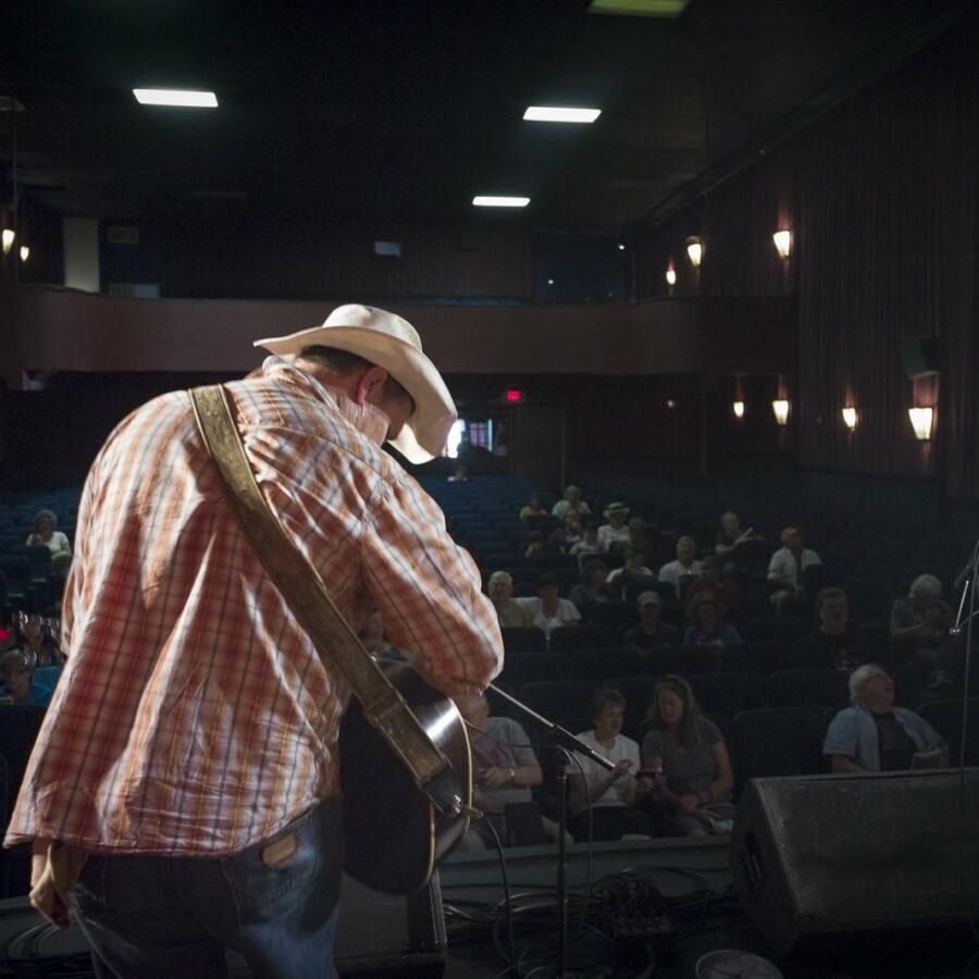 Dan Weber, Upstage View — 17th Annual Woody Guthrie Folk Festival, 2014