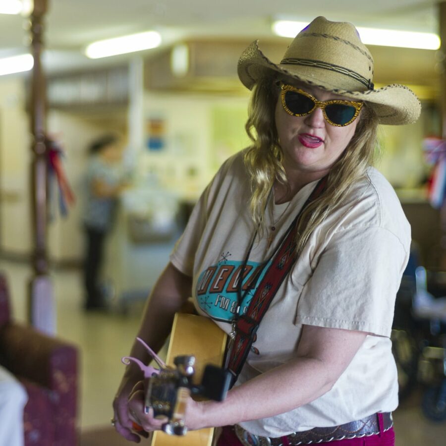 Nancy Apple, Community Outreach at Colonial Park Nursing Home (I) — 17th Annual Woody Guthrie Folk Festival, 2014